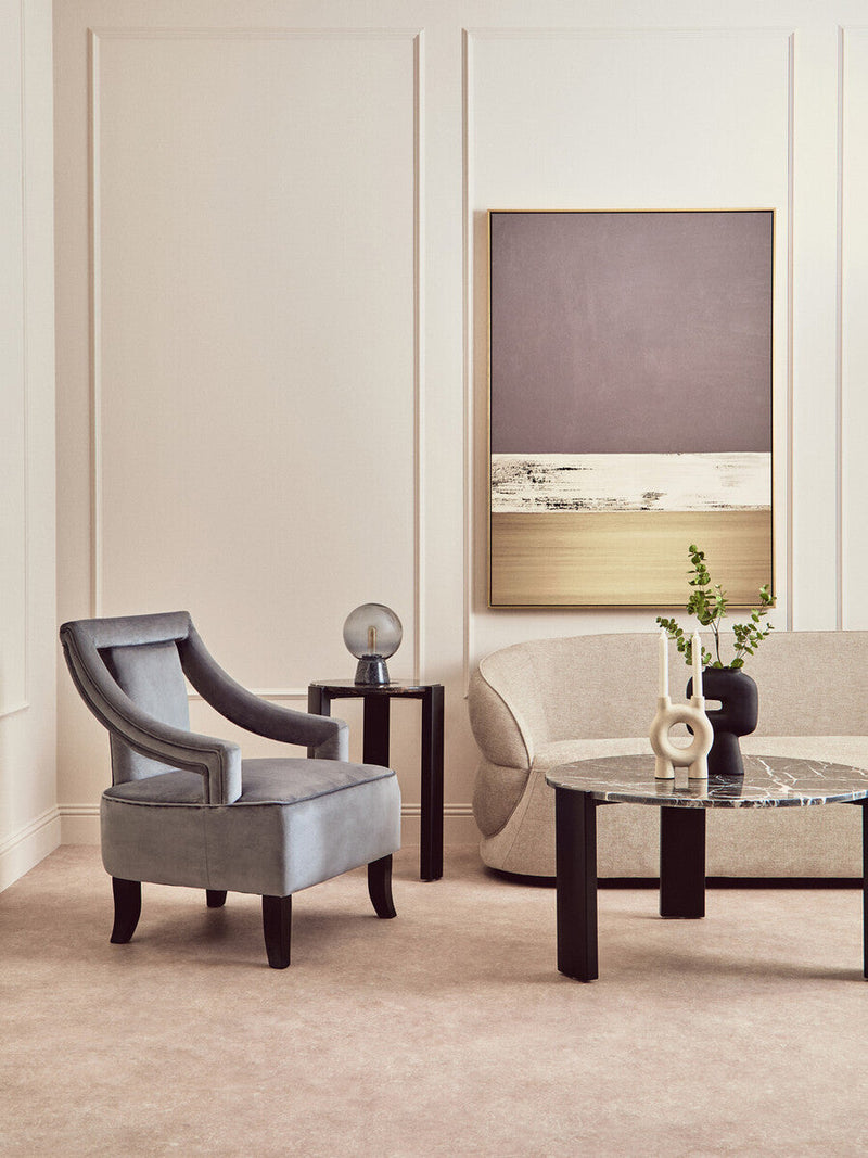 Grey Velvet Chair | Faye