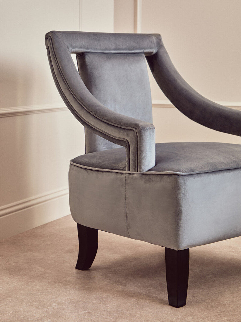 Grey Velvet Chair | Faye