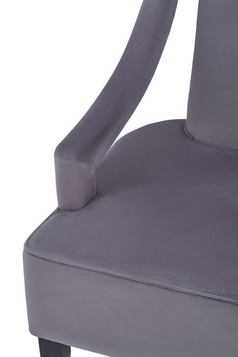 Grey Velvet Chair | Faye