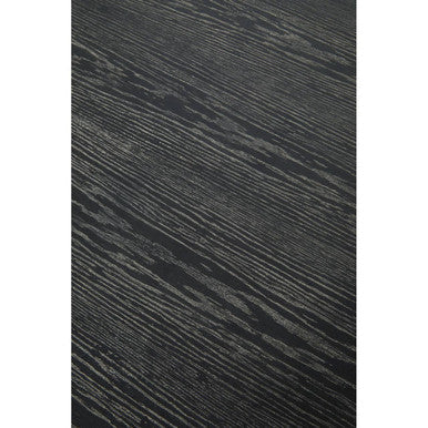 Black and Grey Rectangular Dining Table with Brushed Gold Angular Base | Lena