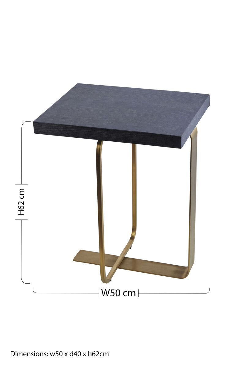 Grey Veined Effect Oak Veneer Top Round Side Table with Metallic Stainless Steel Wireframe Base | Lena