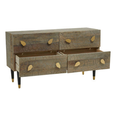 Four Drawer Recycled Elm Wood Chest | Malay