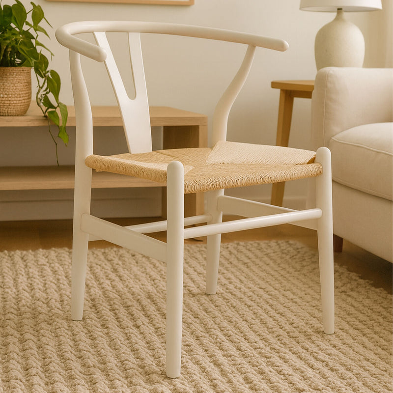 Wishbone Antique White Chair | Lyon