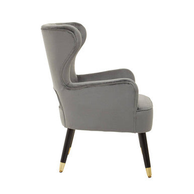 Grey Velvet Armchair | Sloan