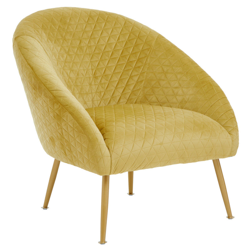 Gold Velvet Occasional Chair | Tania