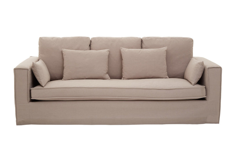 3 Seater Grey Fabric Sofa | Menton