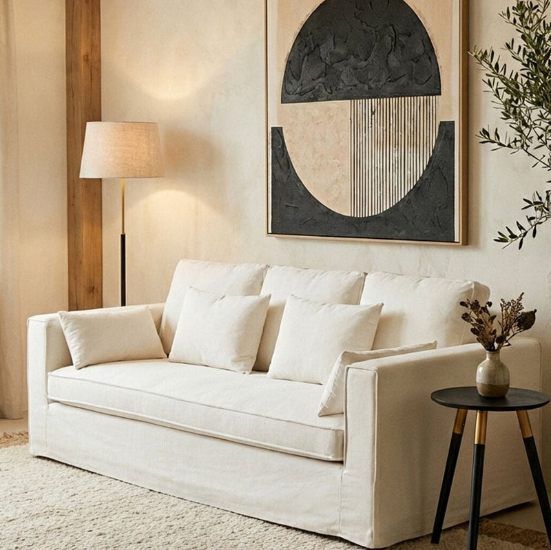 3 Seater Cream Sofa | Menton