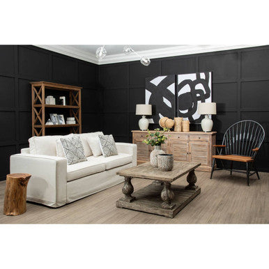 3 Seater Cream Fabric Sofa | Valensole