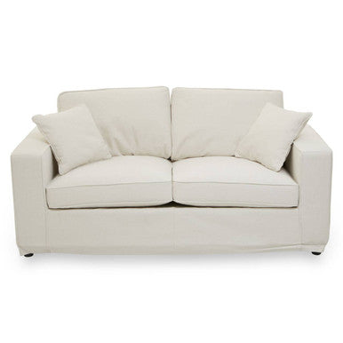 2 Seater Cream Fabric Sofa | Valensole
