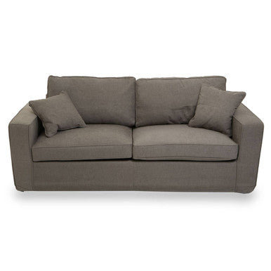 3 Seater Grey Fabric Sofa | Valensole