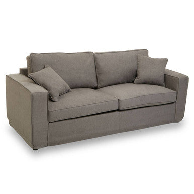 3 Seater Grey Fabric Sofa | Valensole