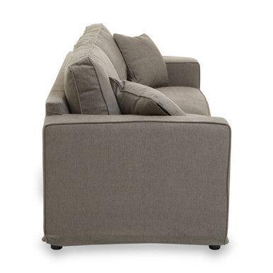 3 Seater Grey Fabric Sofa | Valensole