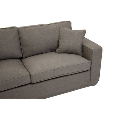 3 Seater Grey Fabric Sofa | Valensole