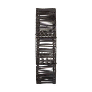 Large Black Rattan Wall Shelf | Batu