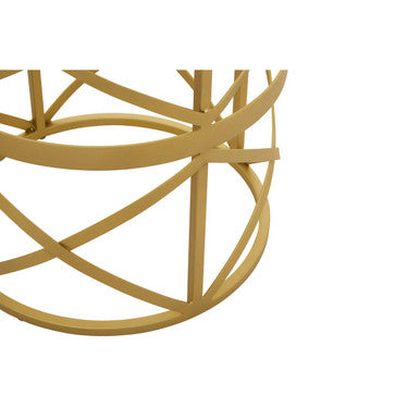 Gold Mirrored Top Set of 2 Side Table with Diamond Pattern Frames | Rabia