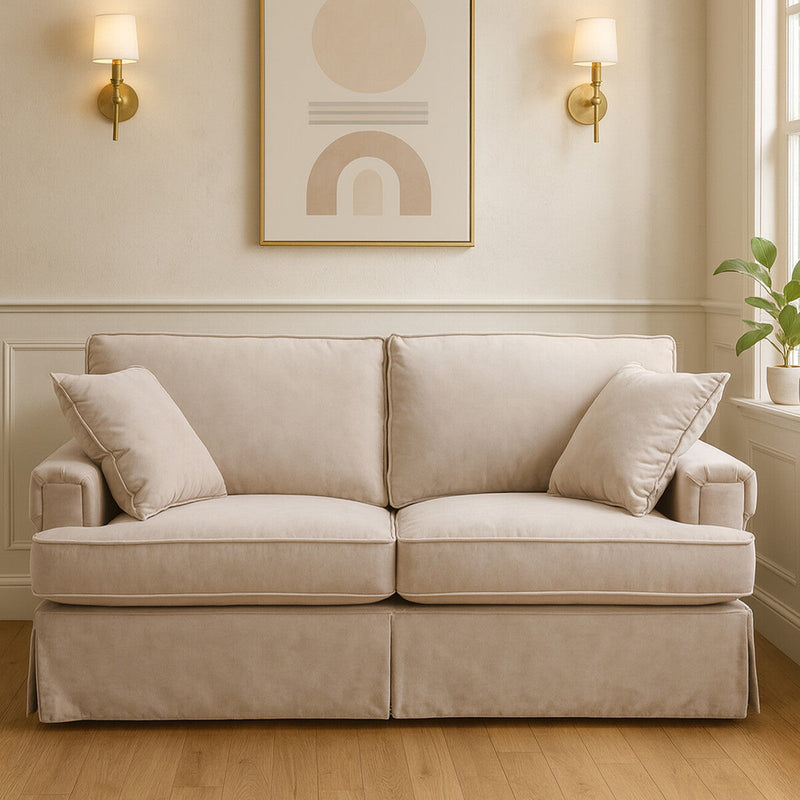 2 Seater Mink Velvet Sofa | Ralph
