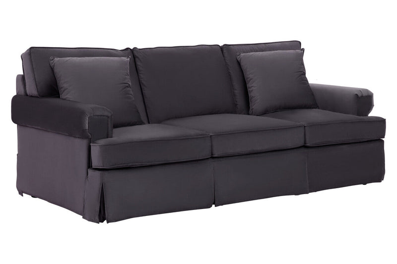 3 Seater Black Velvet Sofa | Ralph