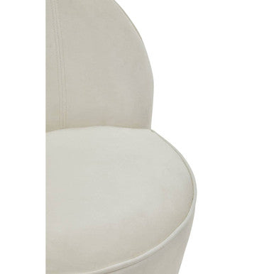 Kids Cream Velvet Gold Base Chair | Tamra
