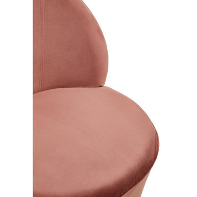 Kids Dusty Pink Velvet Gold Base Chair | Tamra
