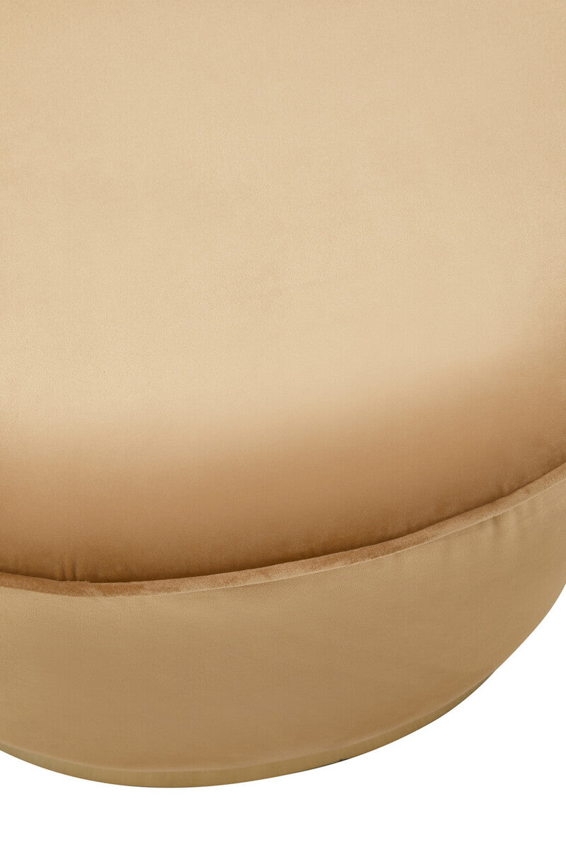 Beige Velvet Gold Base Chair | Tamra