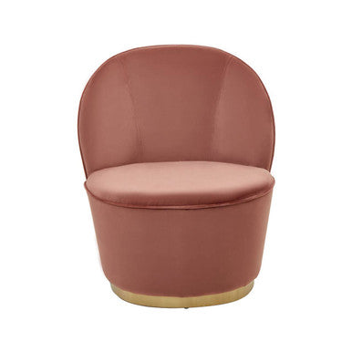 Dusty Pink Velvet Gold Base Chair | Tamra