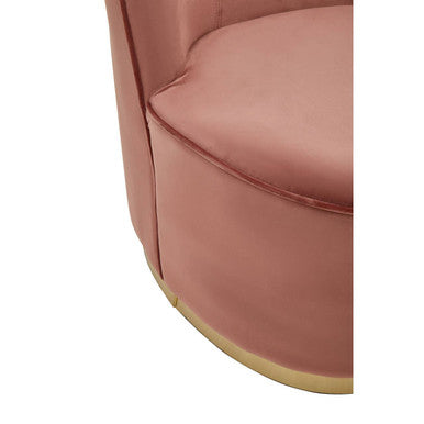 Dusty Pink Velvet Gold Base Chair | Tamra