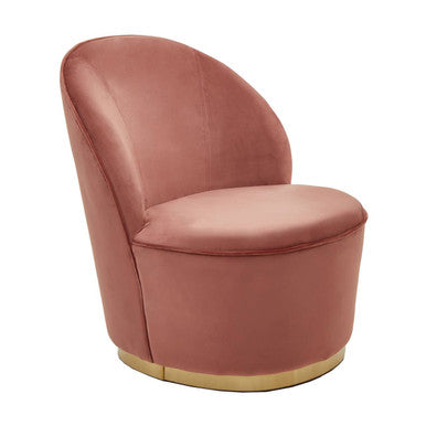 Dusty Pink Velvet Gold Base Chair | Tamra