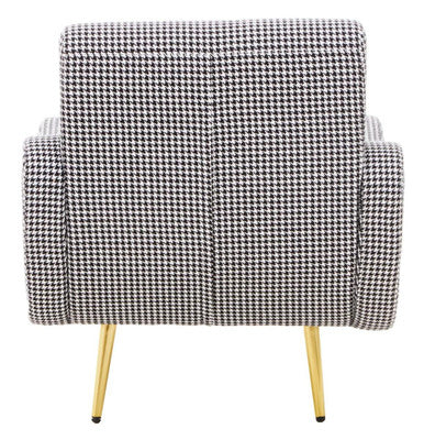 Black and White Houndstooth Pattern Armchair | Holli