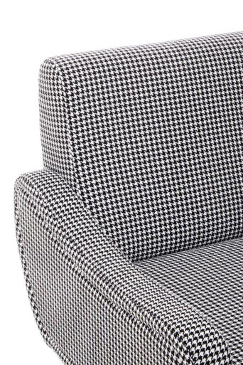 Black and White Houndstooth Pattern Armchair | Holli