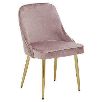 Dusky Pink Velvet Dining Chair | Demi