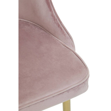 Dusky Pink Velvet Dining Chair | Demi