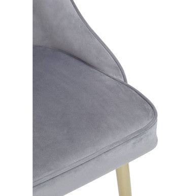 Grey Velvet Dining Chair | Demi