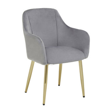 Grey Velvet Dining Chair | Darcy