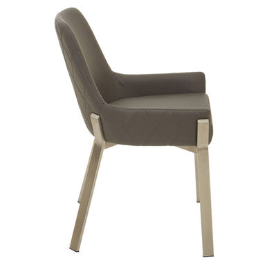Grey Faux Leather Dining Chair | Gilden