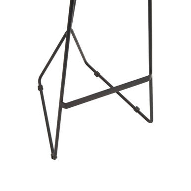 Acacia Wood with Black Frame Bar Stool | Nandri