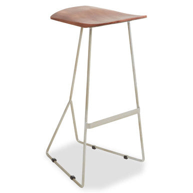 Acacia Wood with Antique Silver Frame Bar Stool | Nandri