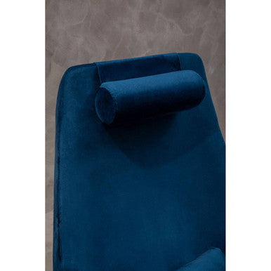 Navy Velvet Swivel Lounge Chair | Kalo
