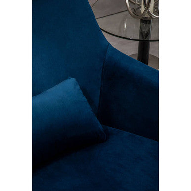 Navy Velvet Swivel Lounge Chair | Kalo