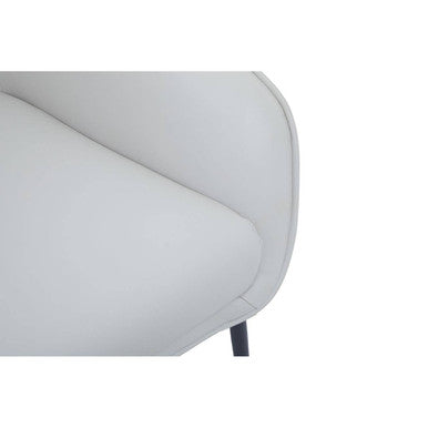 Stone Faux Leather Armchair and Footstool | Kaiko