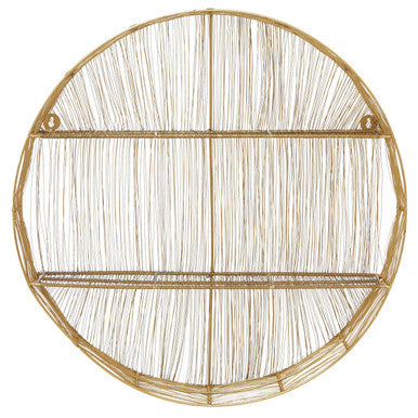 Gold Wire Round Wall Shelf | Enzo