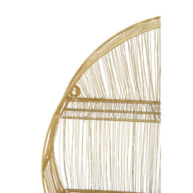 Gold Wire Round Wall Shelf | Enzo