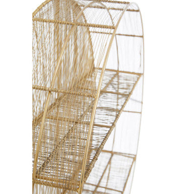 Gold Wire Round Wall Shelf | Enzo