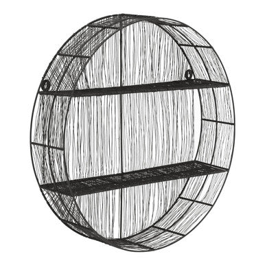 Black Wire Round Wall Shelf | Enzo