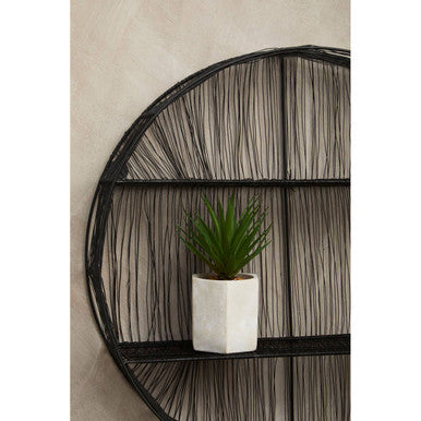 Black Wire Round Wall Shelf | Enzo