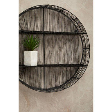 Black Wire Round Wall Shelf | Enzo