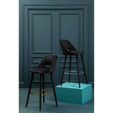 Black Velvet Bar Chair | Warren