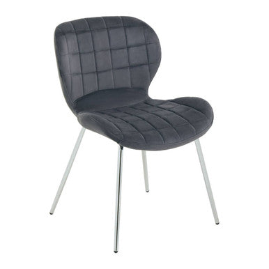 Grey Velvet Dining Chair | Warton