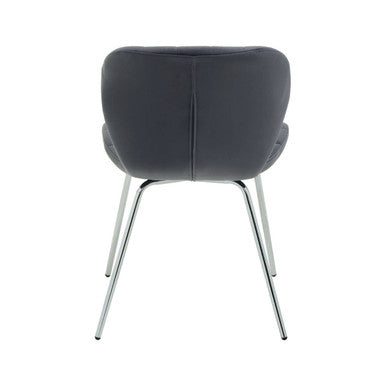 Grey Velvet Dining Chair | Warton
