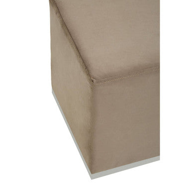 Mink and Silver Square Stool | Hagen