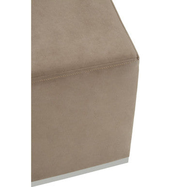 Mink and Silver Square Stool | Hagen